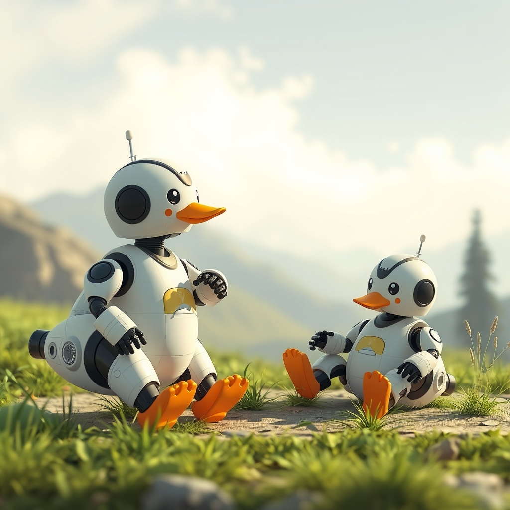 本文のイラスト: Nvidia CEOがMicroduckロボットを披露、2万台販売