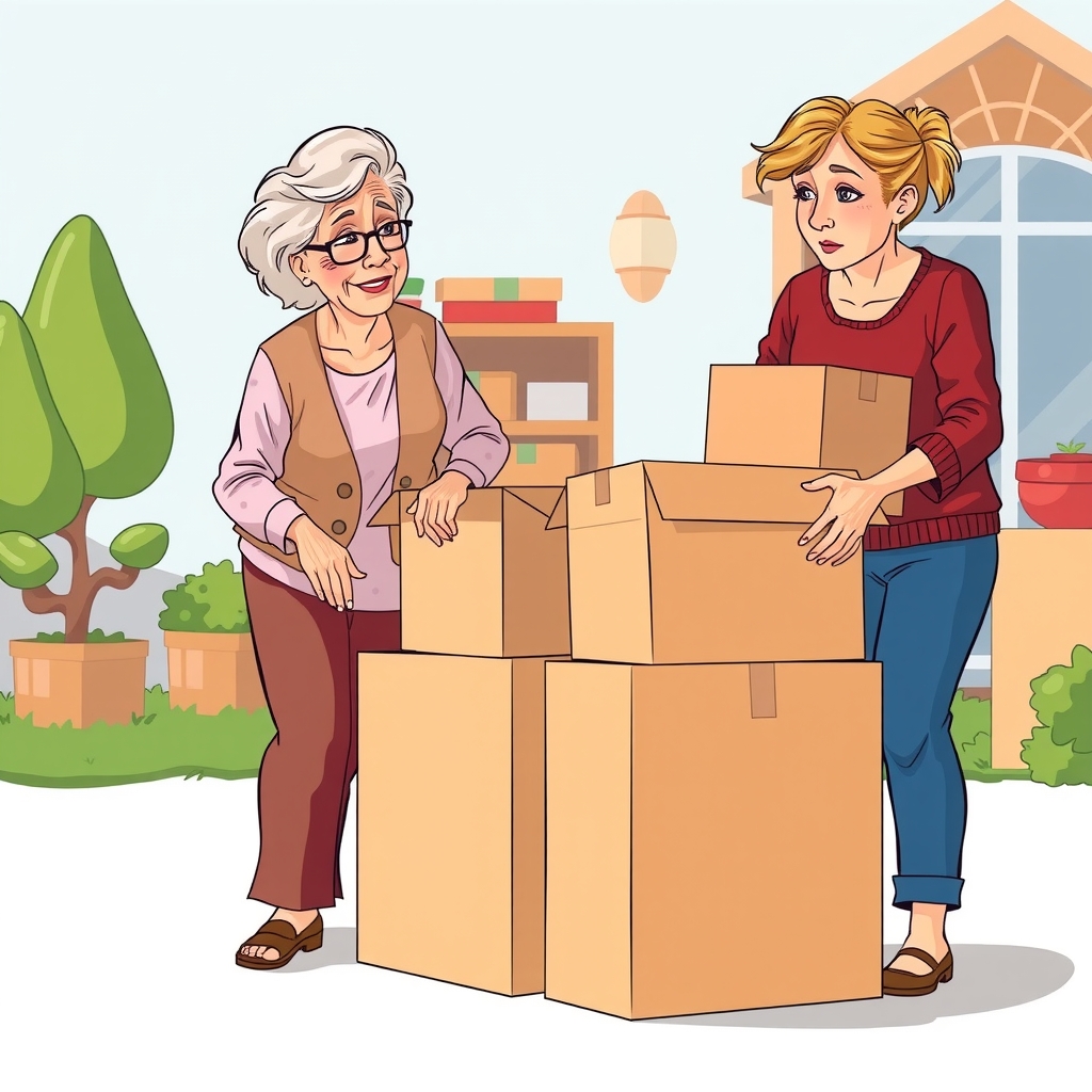 Illustration d'accompagnement pour Une sœur emménage avec sa mère de 78 ans et réclame la maison familiale