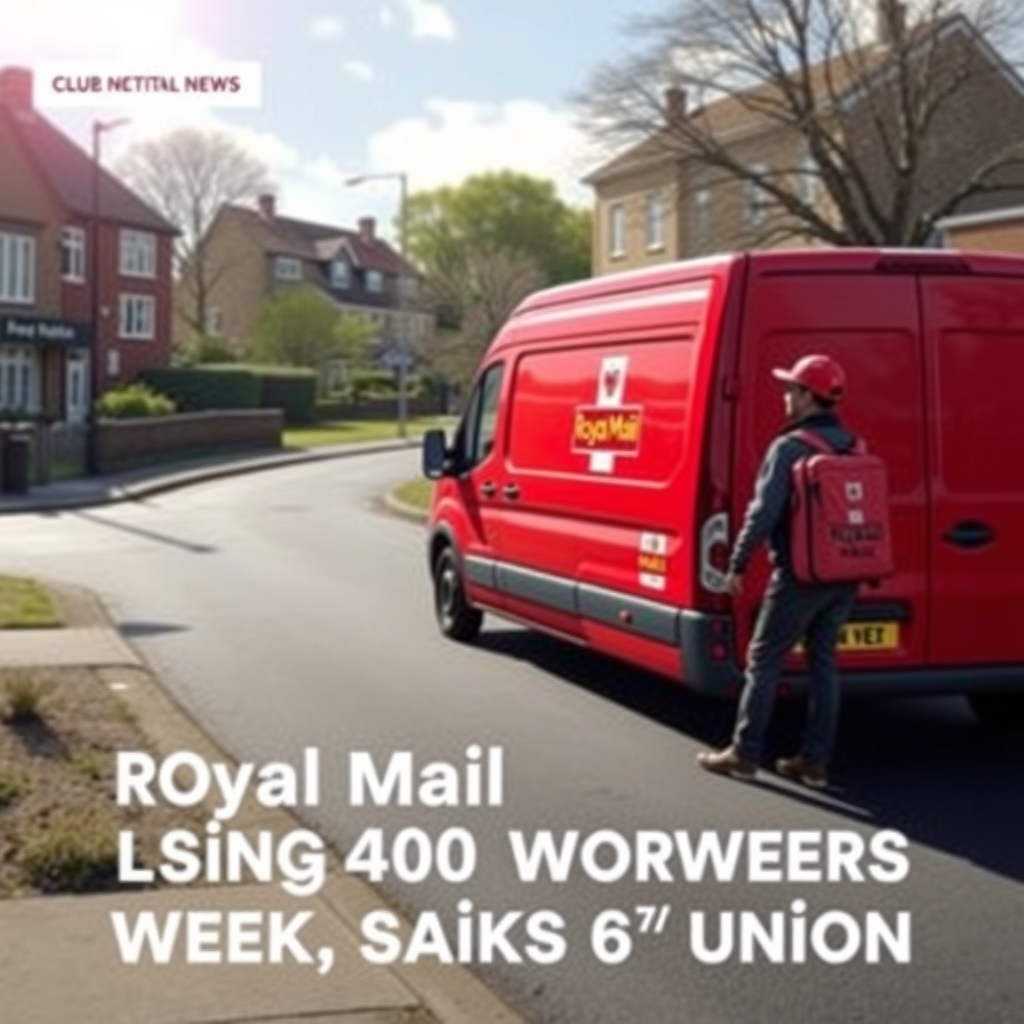 Redaktionelle Illustration zu Royal Mail verliert 400 Postboten pro Woche, sagt Gewerkschaft